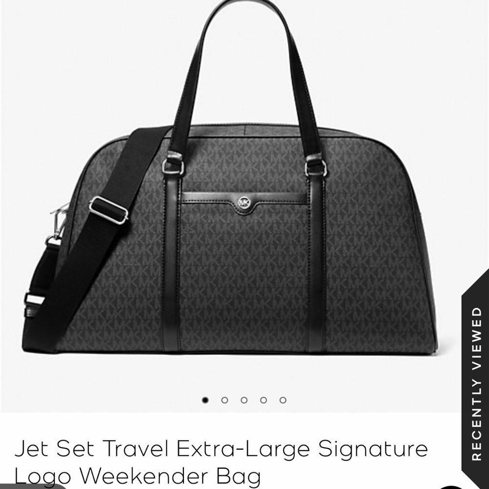 NEW Michael Kors Black Signature Weekender Bag